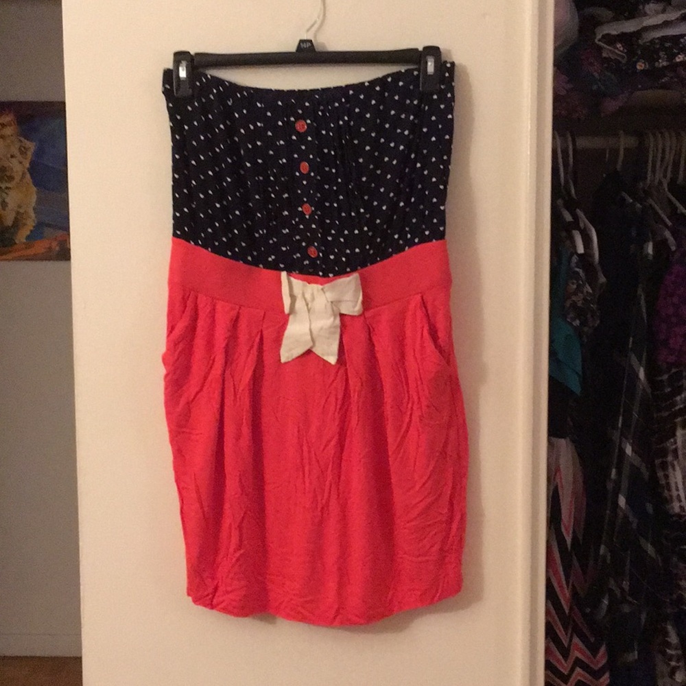 Tube top dress very flattering